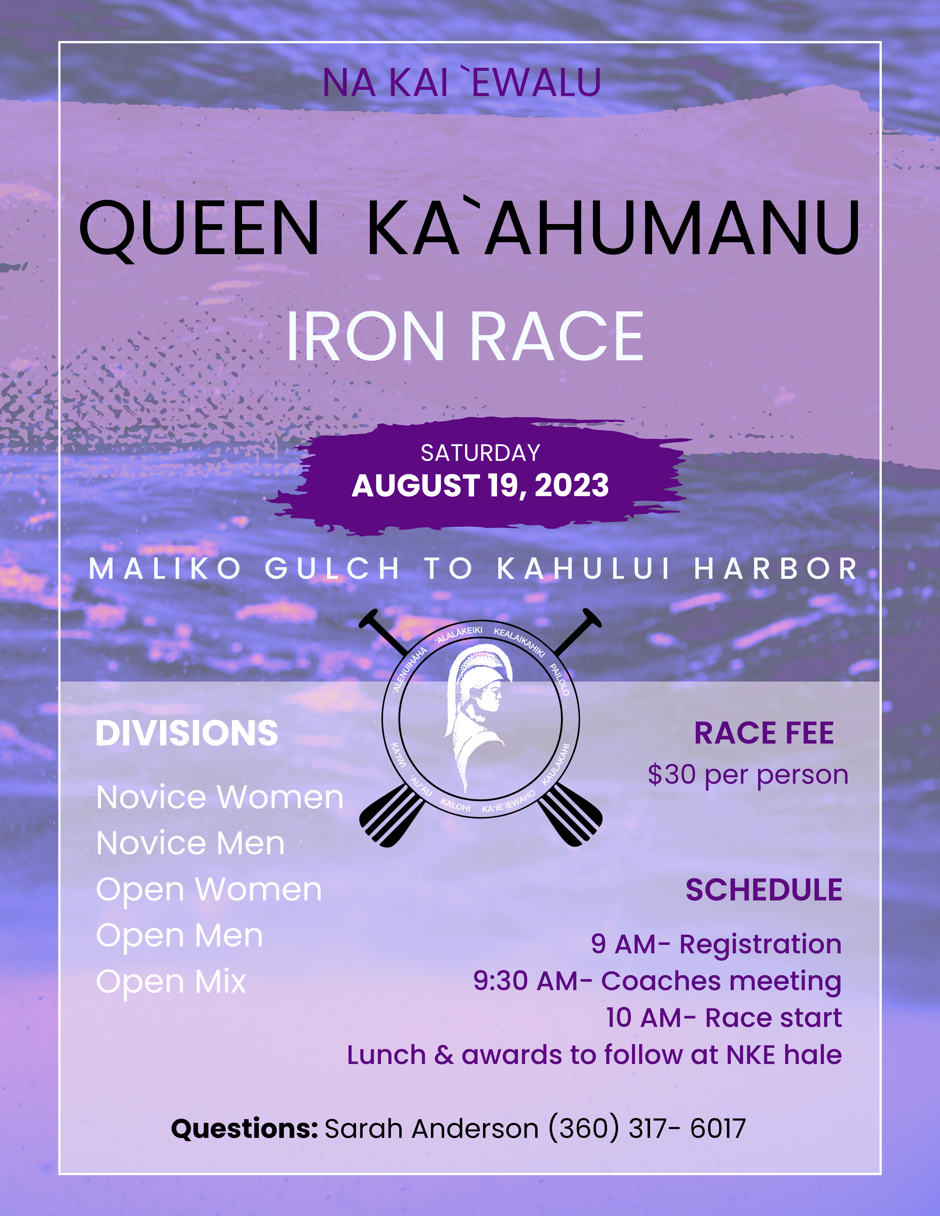 queen kaahumanu race flyer, august 19 2023